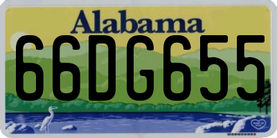AL license plate 66DG655