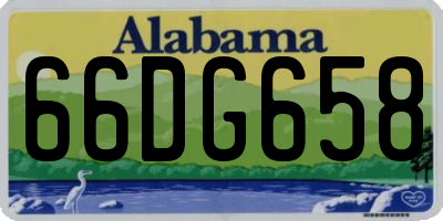 AL license plate 66DG658