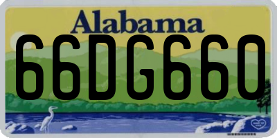 AL license plate 66DG660