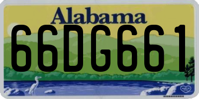 AL license plate 66DG661