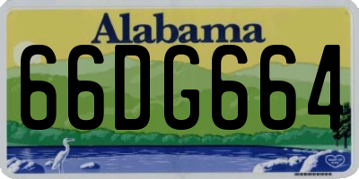 AL license plate 66DG664