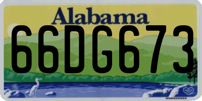 AL license plate 66DG673