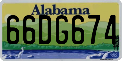 AL license plate 66DG674