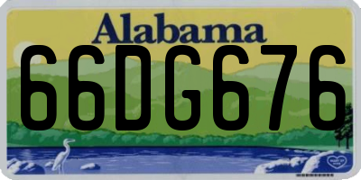 AL license plate 66DG676