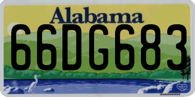AL license plate 66DG683