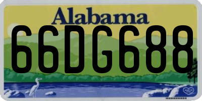 AL license plate 66DG688