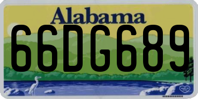 AL license plate 66DG689