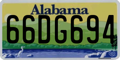 AL license plate 66DG694