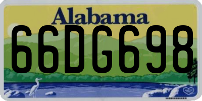 AL license plate 66DG698
