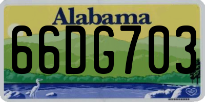 AL license plate 66DG703