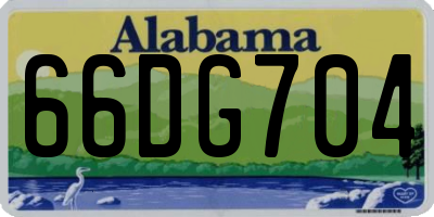 AL license plate 66DG704