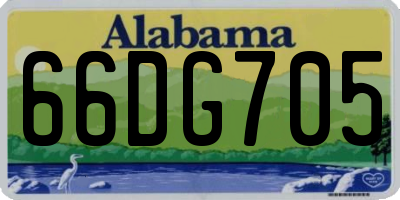 AL license plate 66DG705