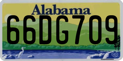 AL license plate 66DG709