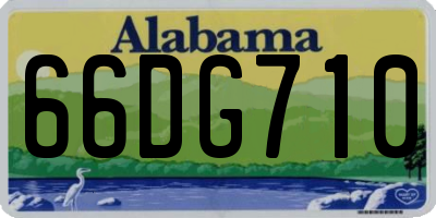 AL license plate 66DG710