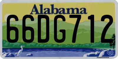 AL license plate 66DG712