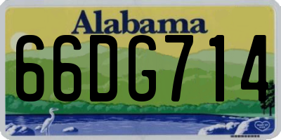 AL license plate 66DG714