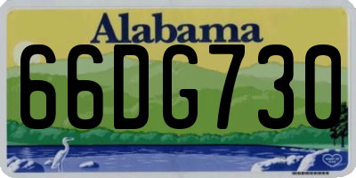 AL license plate 66DG730