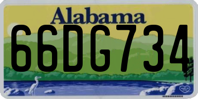 AL license plate 66DG734