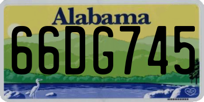 AL license plate 66DG745