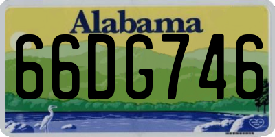 AL license plate 66DG746