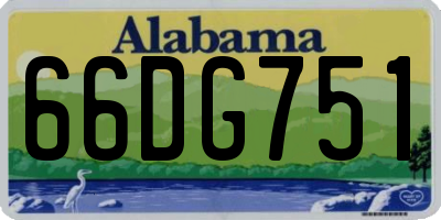 AL license plate 66DG751