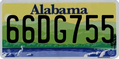 AL license plate 66DG755