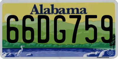 AL license plate 66DG759