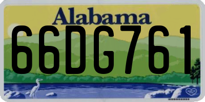 AL license plate 66DG761