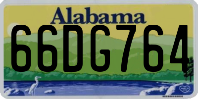 AL license plate 66DG764