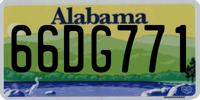 AL license plate 66DG771