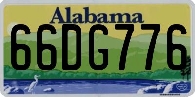 AL license plate 66DG776
