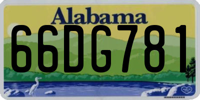 AL license plate 66DG781