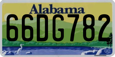 AL license plate 66DG782