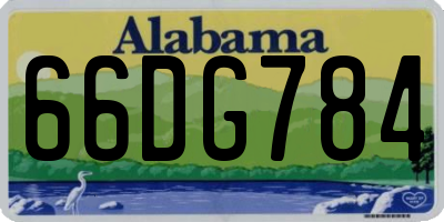 AL license plate 66DG784