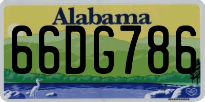 AL license plate 66DG786