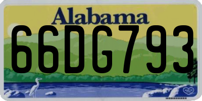 AL license plate 66DG793