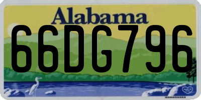 AL license plate 66DG796