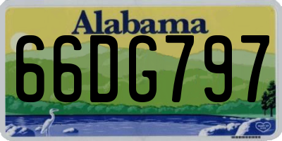 AL license plate 66DG797