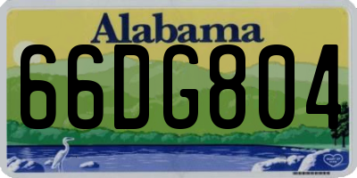 AL license plate 66DG804