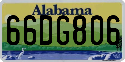 AL license plate 66DG806
