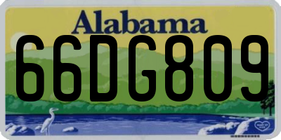 AL license plate 66DG809