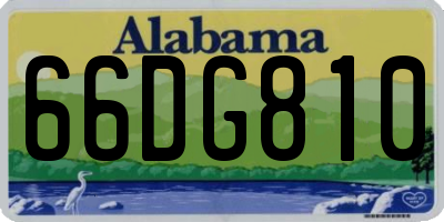 AL license plate 66DG810