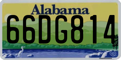 AL license plate 66DG814