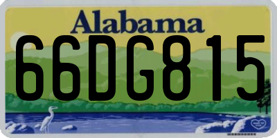 AL license plate 66DG815