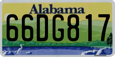 AL license plate 66DG817