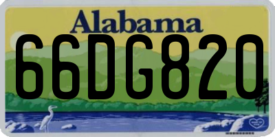 AL license plate 66DG820
