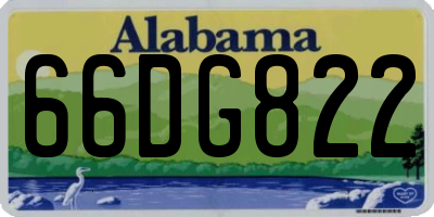 AL license plate 66DG822