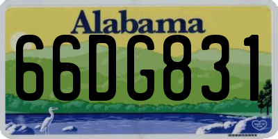 AL license plate 66DG831