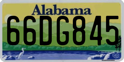 AL license plate 66DG845