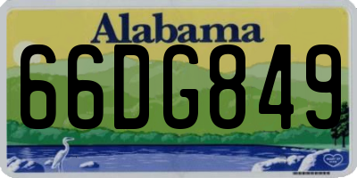 AL license plate 66DG849